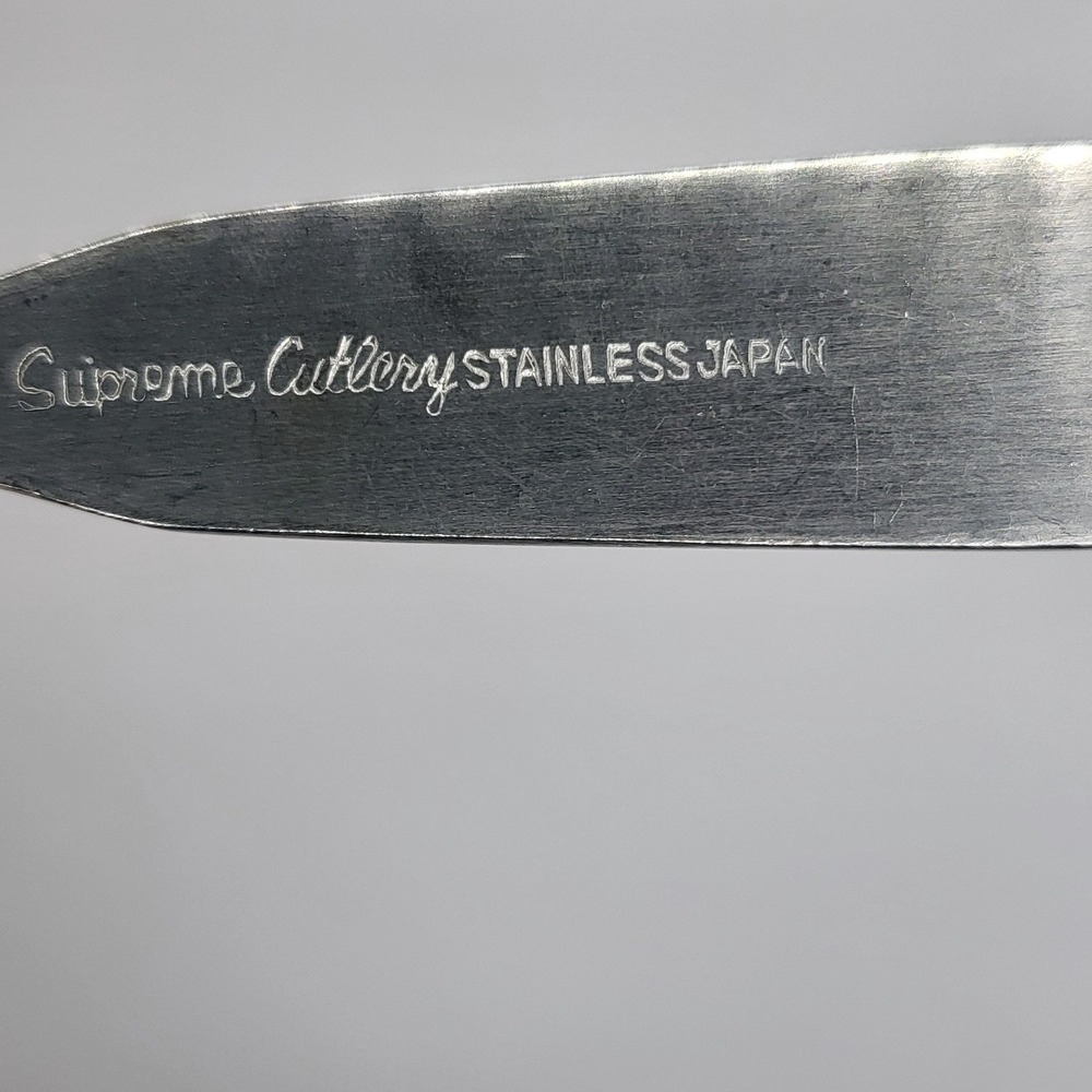 Vintage Supreme Cutlery Japan Stainless Butter Knife Spreader Flat Handle - Picture 2 of 2